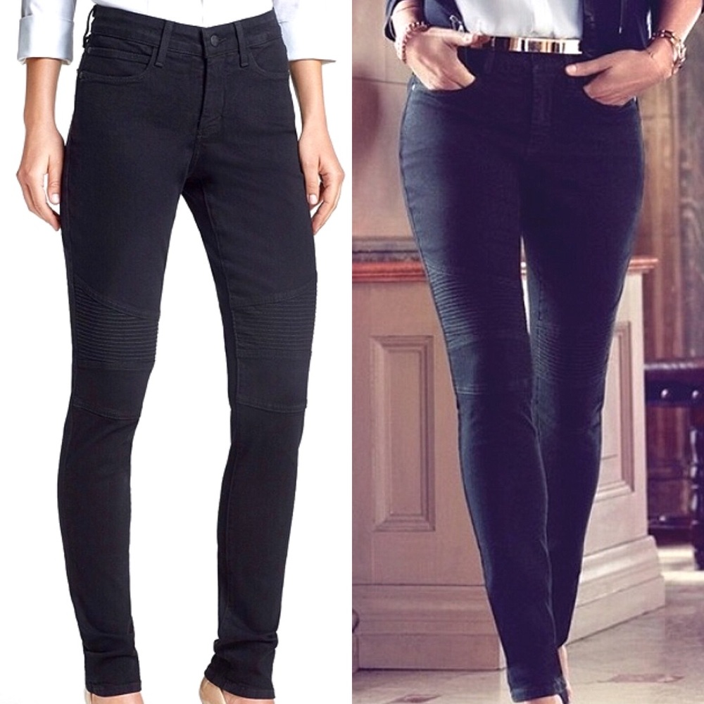 NYDJ Black Moto Jeans